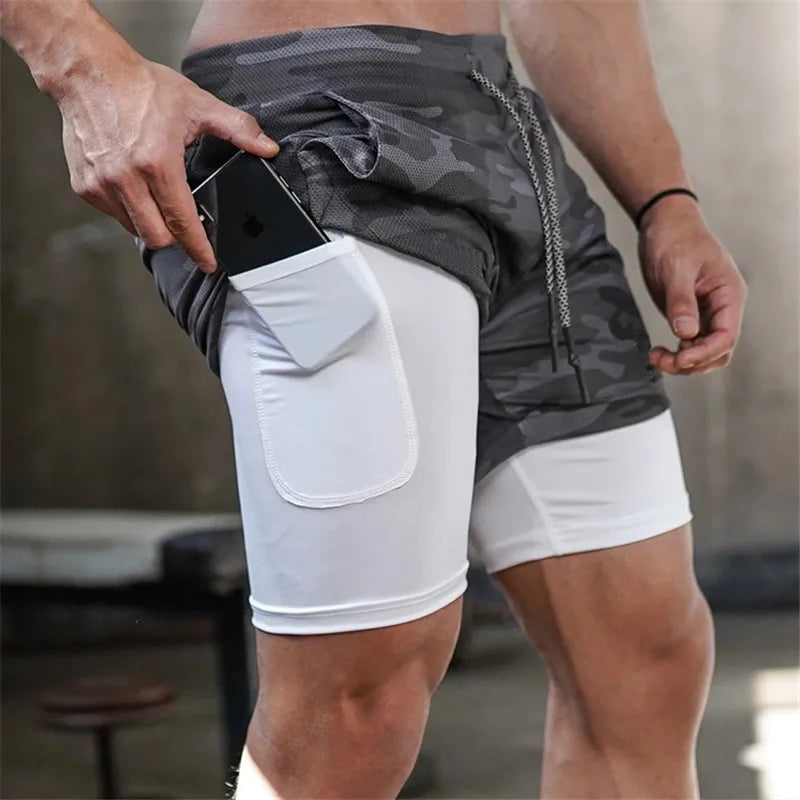 Camo 2-in-1 Running Shorts