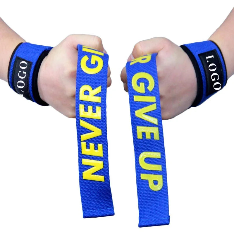 "Never Give Up" Gym Lifting Straps & Gloves