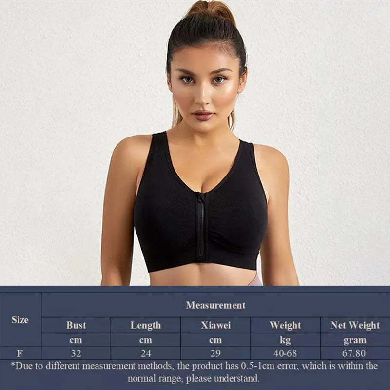 Seamless Front-Zip Sports Bra