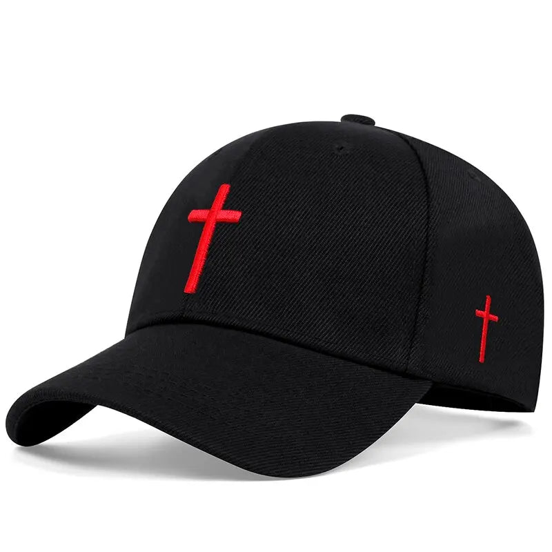 Cross Embroidery Snapback Baseball Cap