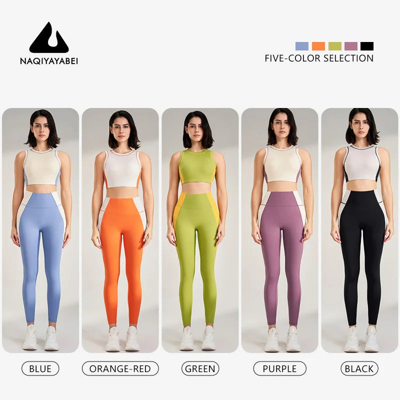 Colour-Blocking Yoga Set