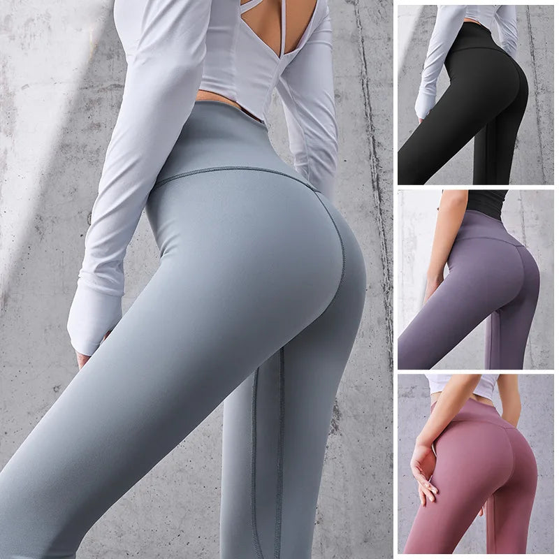 Ribbed High-Waisted Yoga Pants