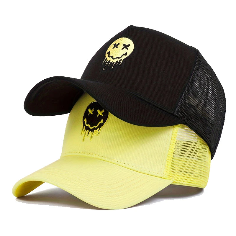 Smiling Face Print Baseball Cap