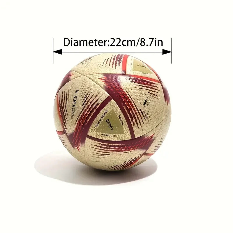 Gold & Red Soccer Ball