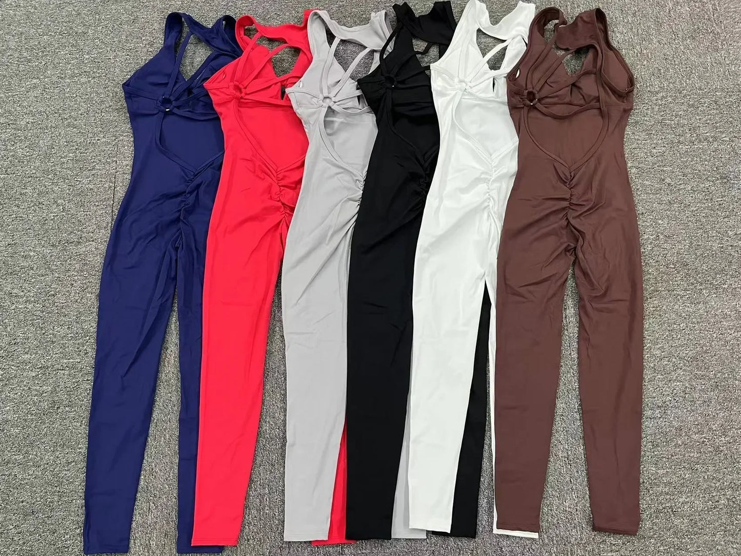 Hollow Scrunch Gym Jumpsuit