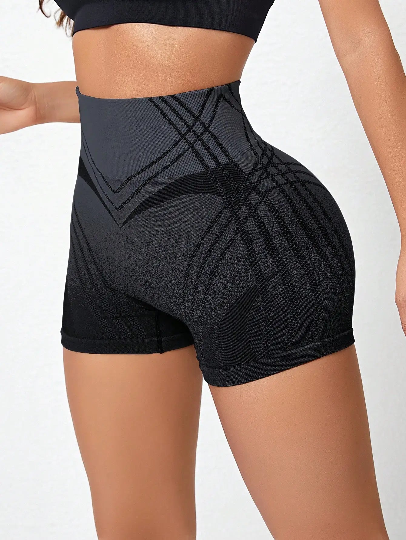 Gradient High-Waist Yoga Shorts