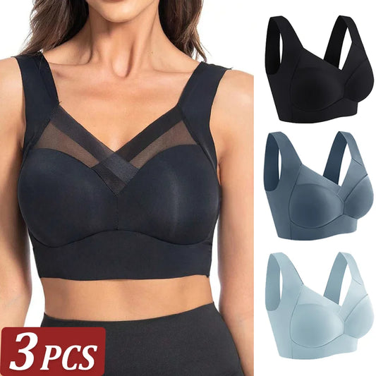 3 Piece Seamless Lace Sports Bras