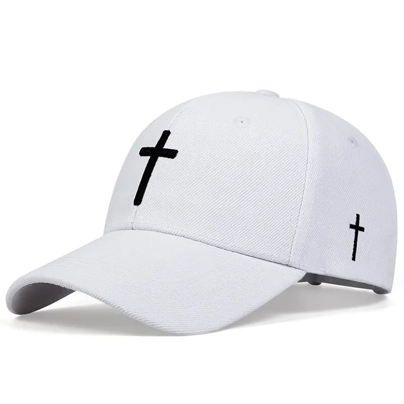 Cross Embroidery Snapback Baseball Cap