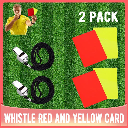 Soccer Referee Whistle & Card Kit