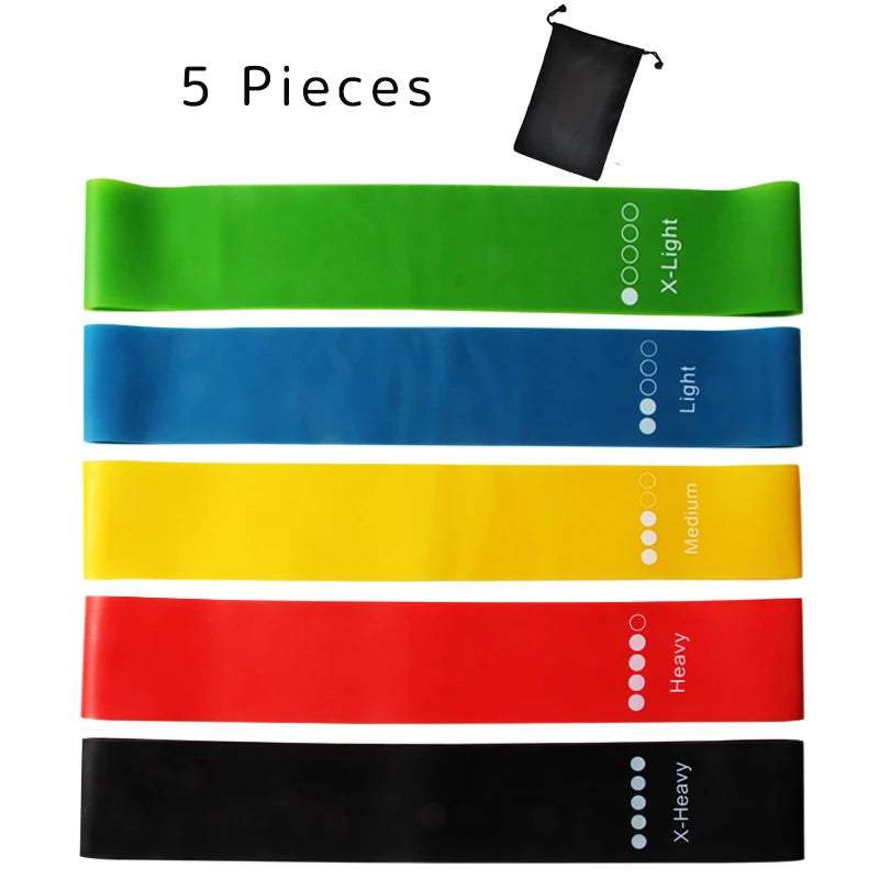 5 Pieces Set Yoga Resistance Rubber Bands