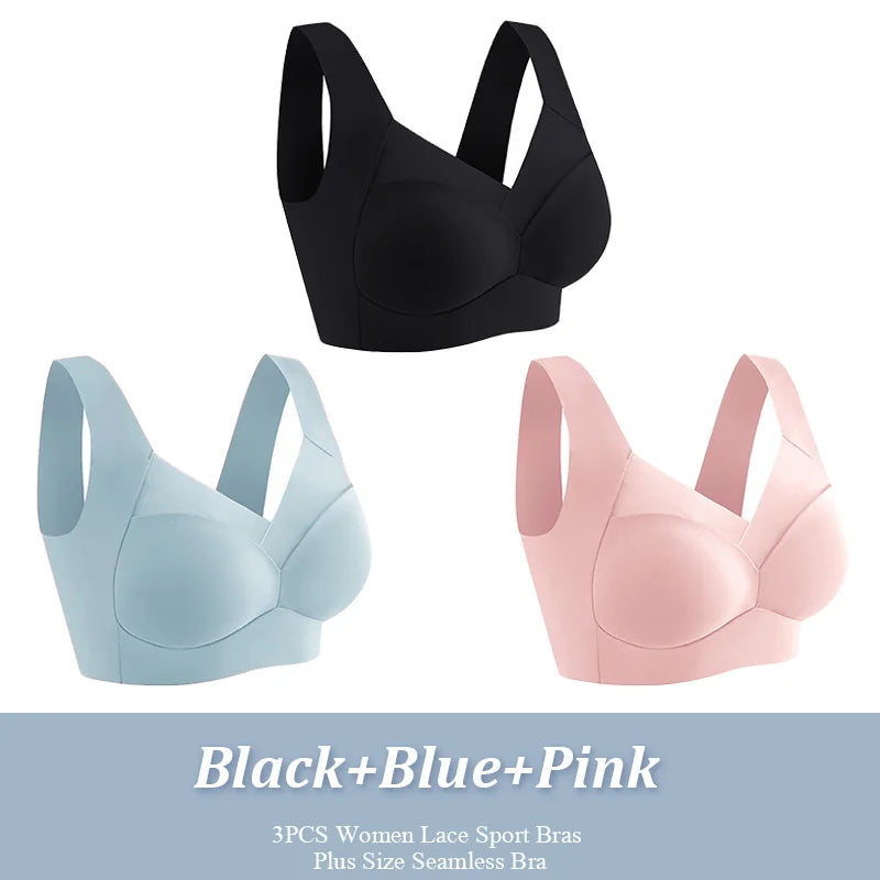 3 Piece Seamless Lace Sports Bras