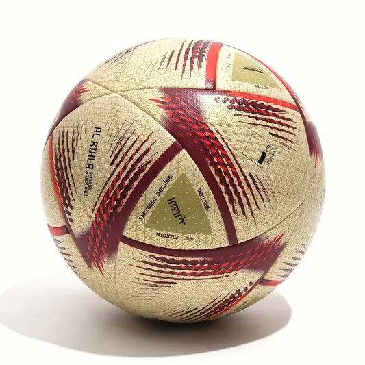 Gold & Red Soccer Ball