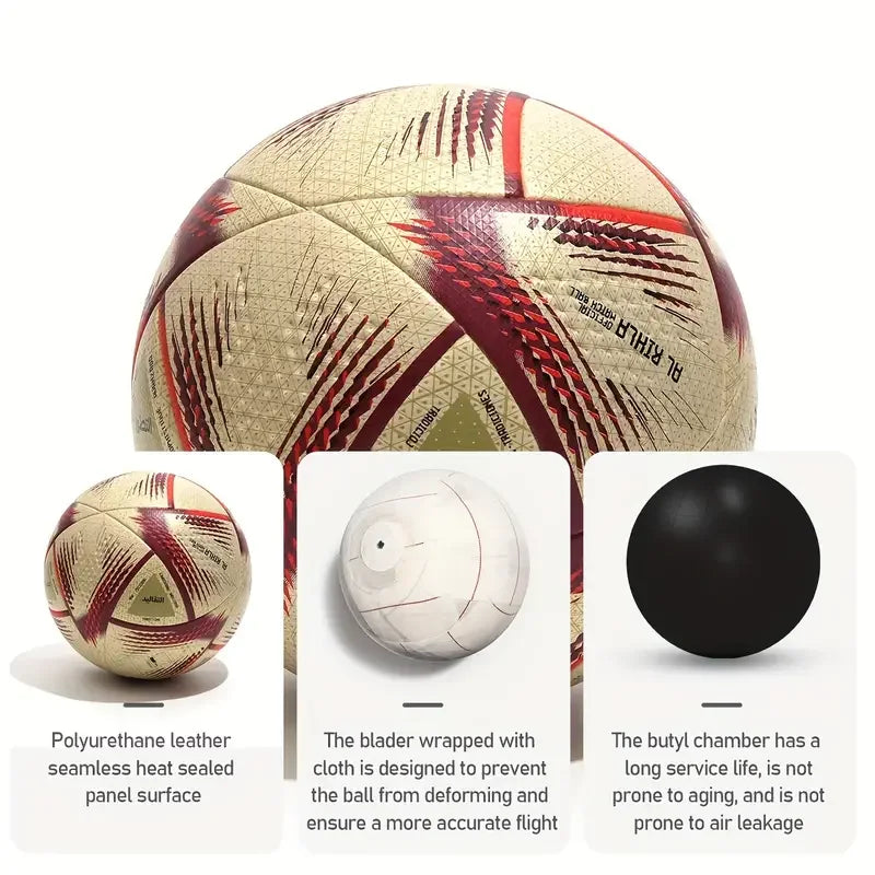 Gold & Red Soccer Ball