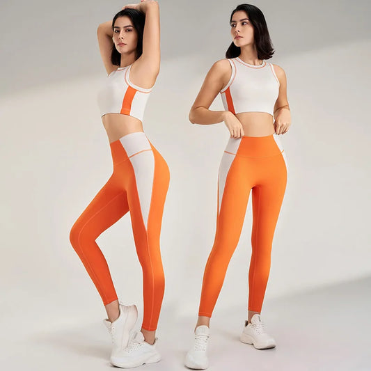 Colour-Blocking Yoga Set