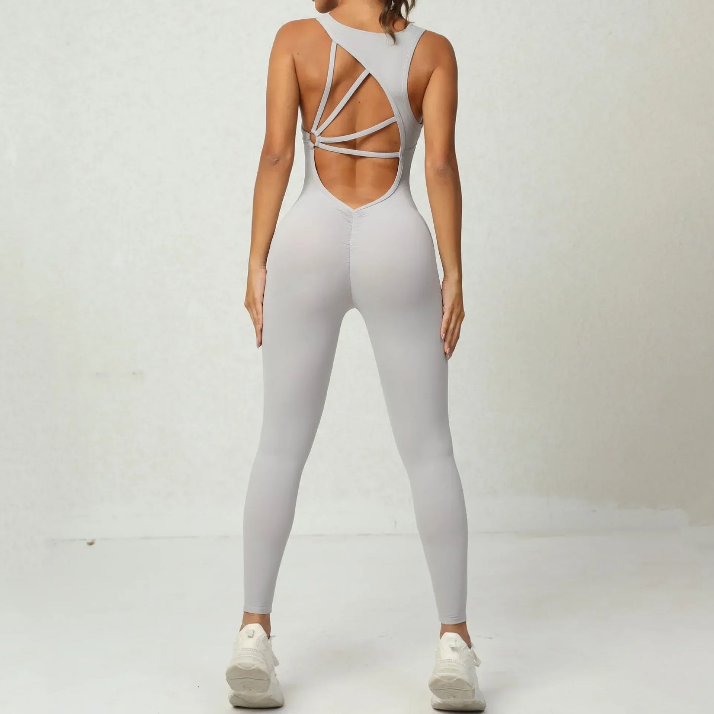 Hollow Scrunch Gym Jumpsuit