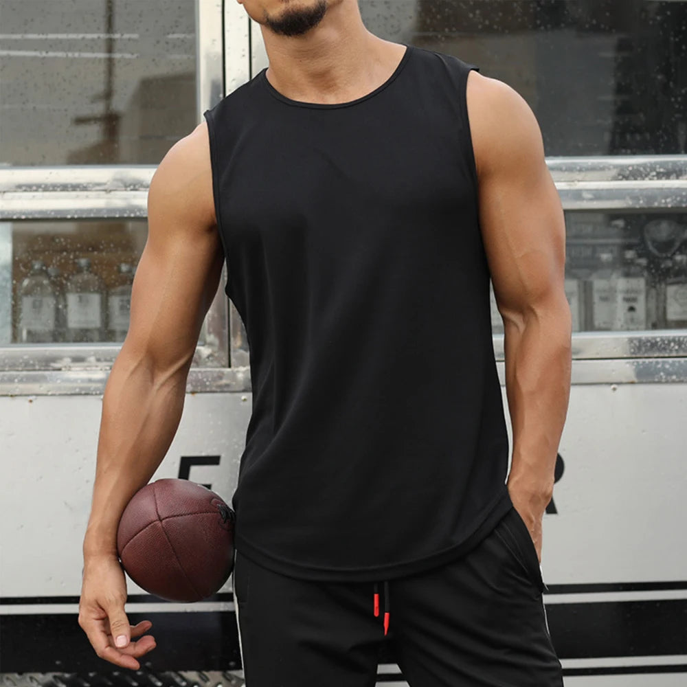 Quick-Dry Sleeveless Sports T-Shirt