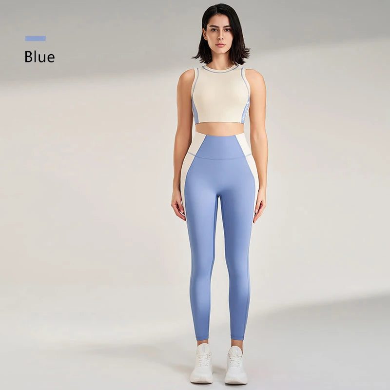 Colour-Blocking Yoga Set